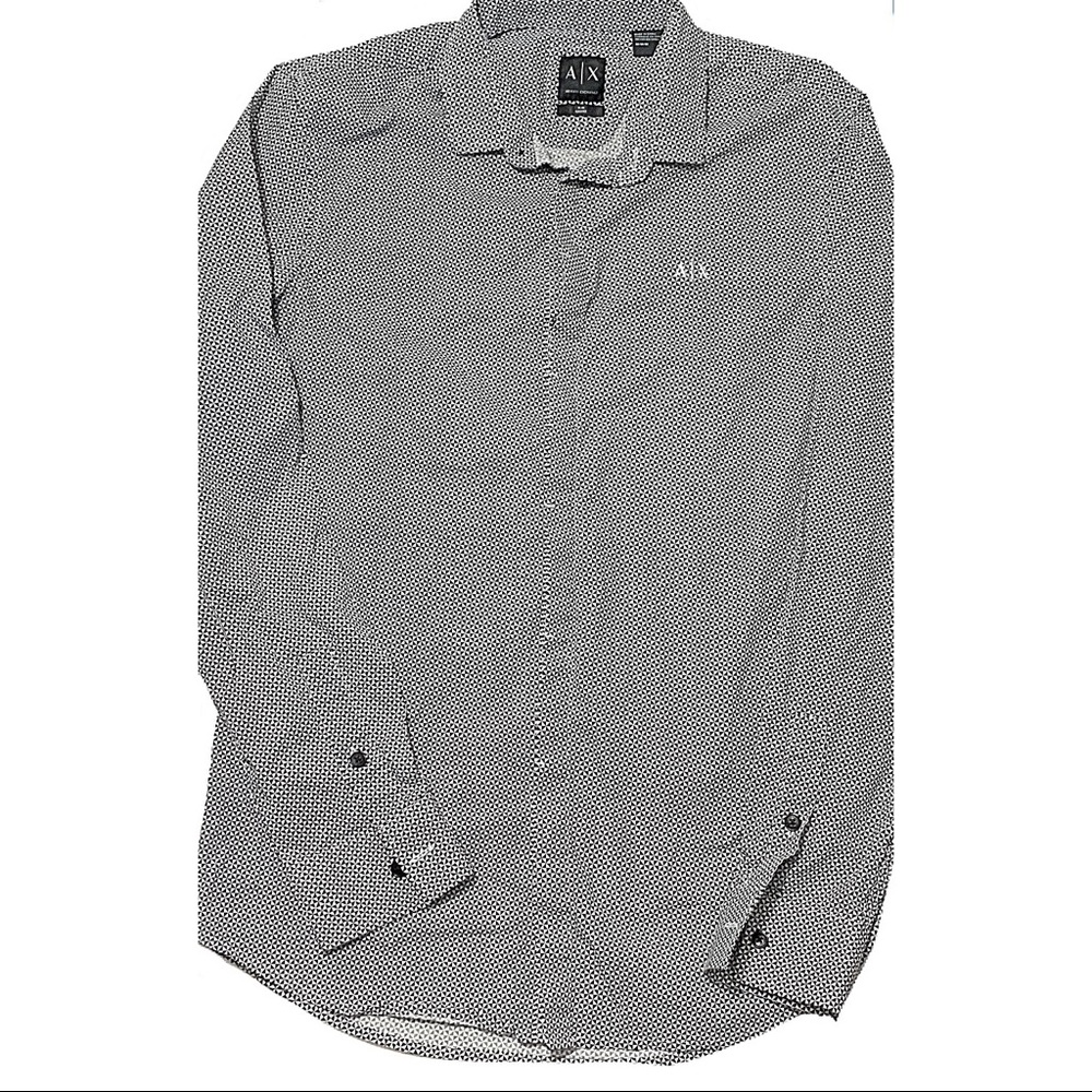 •NWOT• Armani Exchange Slim Black-White Shirt